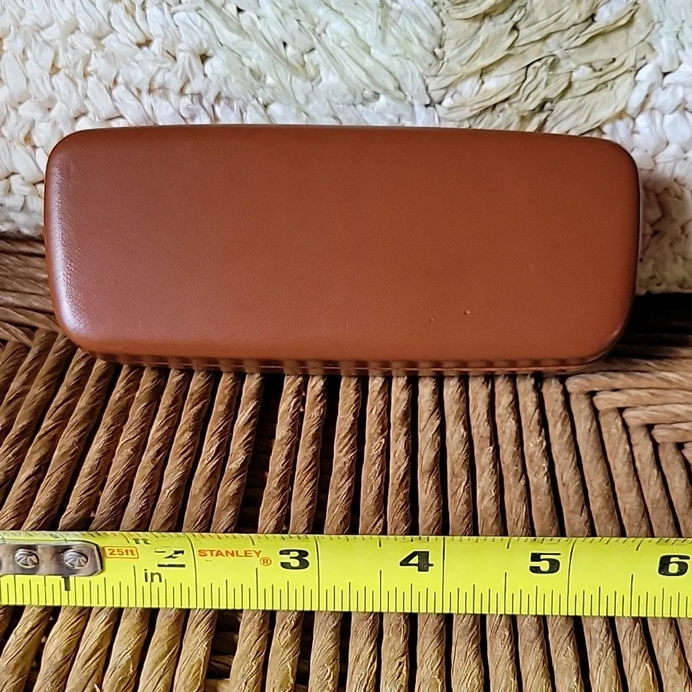Longchamp Paris, brown hard eyeglass/sunglass case